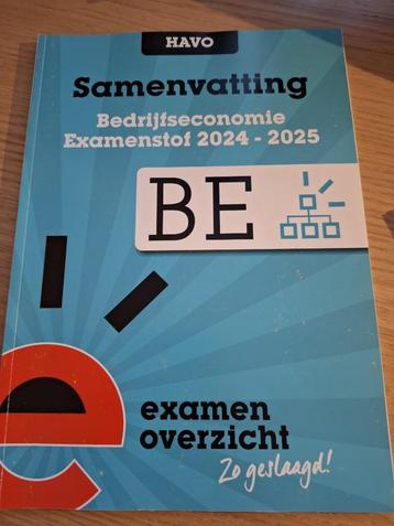 Samenvatting Bedrijfseconomie examenstof 2024 2025 HAVO beschikbaar voor biedingen
