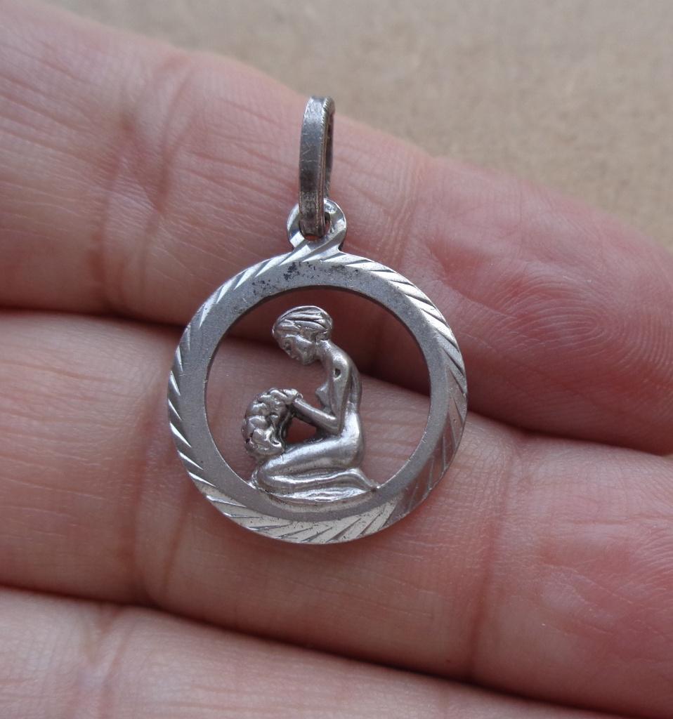 zilveren bedel/hanger sterrenbeeld maagd [332], Overige merken, Verzenden, Zo goed als nieuw, 1 bedel