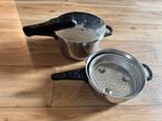 WMF Perfect snelkookpan set, Huis en Inrichting, Keuken | Potten en Pannen, Ophalen of Verzenden, Zo goed als nieuw, Rvs, Pannenset