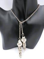 Zilveren jasseronketting met breipendoppen, H. Looren, Verzenden, Zilver, Ketting