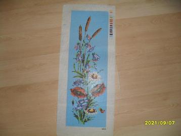 NIEUW Voorbedrukt stramien Bloemen 466. Verkoop ook DMC beschikbaar voor biedingen