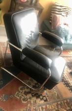 Vintage chroom leder fauteuil relax stoel retro, Huis en Inrichting, Gebruikt, Ophalen