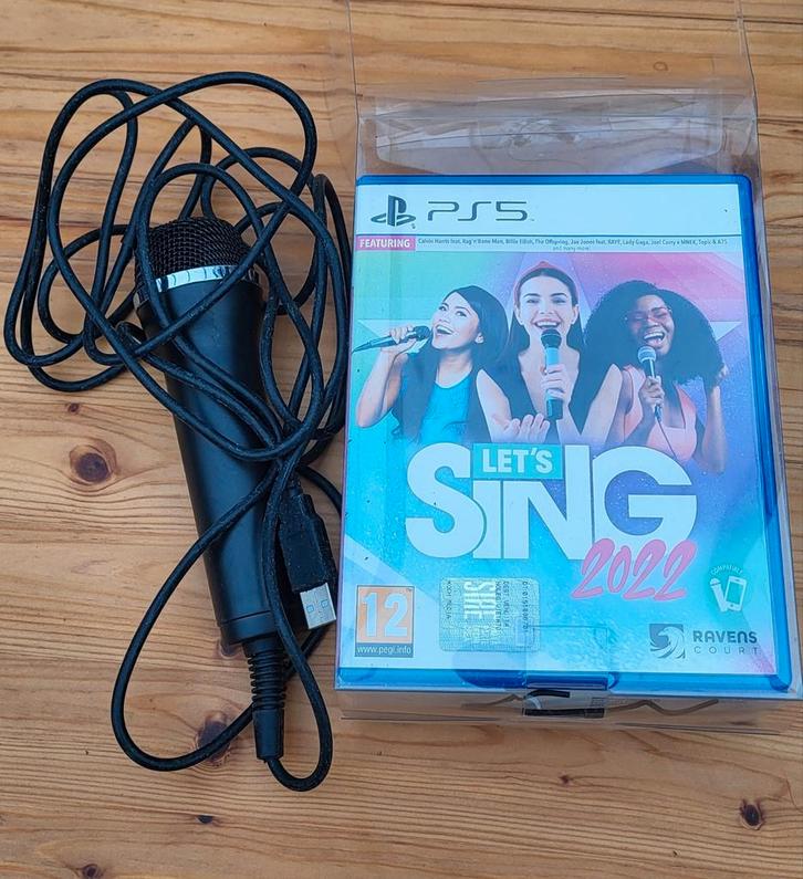 Let's Sing 2022 PS5 + Microfoon, Spelcomputers en Games, Games | Sony PlayStation 5, Zo goed als nieuw, Ophalen of Verzenden