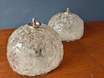 vintage design plafondlampen Iced/frosted glass, Verzenden, Gebruikt, Glas, Mid century vintage