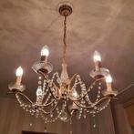 Elegante kroonluchter met kristallen details., Ophalen, Gebruikt, Glas, Klassiek