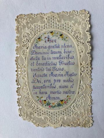 Antiek Devotieprentje, Beschreven beschikbaar voor biedingen