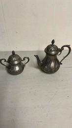 Antieke koperen koffie en of thee potje en suikerpotje, Ophalen of Verzenden