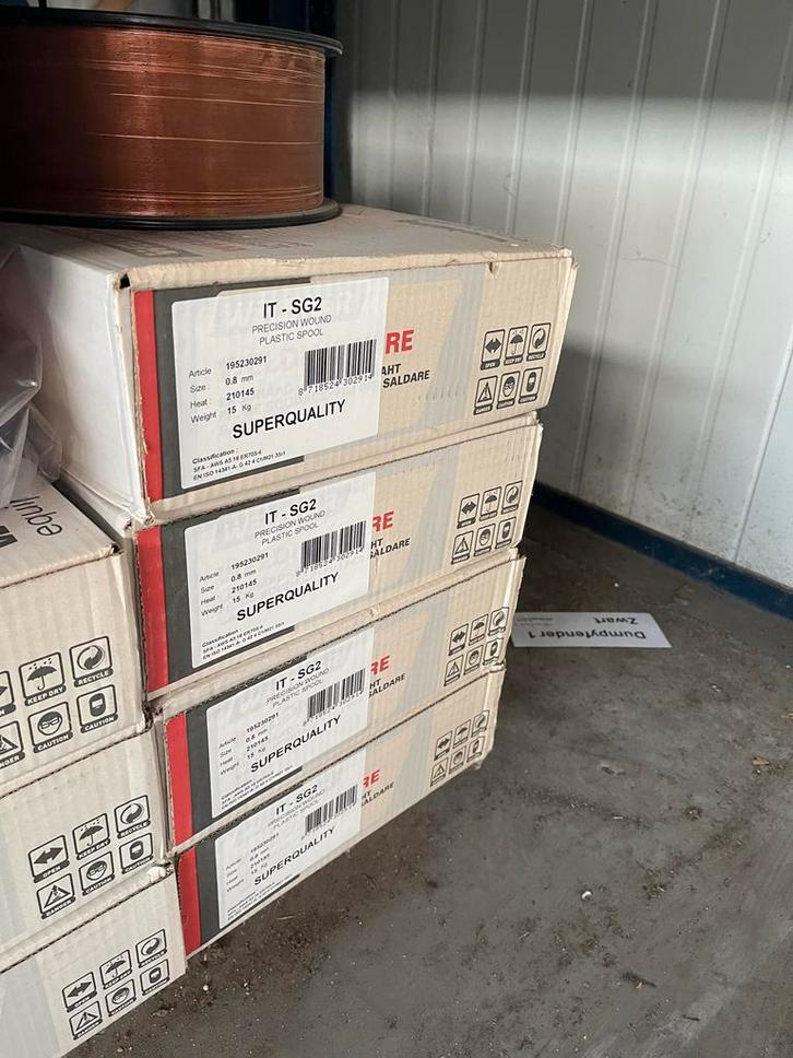 Lasdraad SG2 0,8mm - 15KG Rol Weldkar, Doe-het-zelf en Verbouw, Gereedschap | Lasapparaten, Ophalen of Verzenden