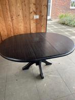 Zwarte ovale eettafel, Huis en Inrichting, Tafels | Eettafels, Ophalen, Gebruikt, 100 tot 150 cm, Rustiek
