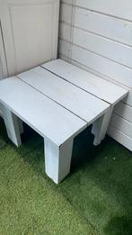 Leuk steigerhout wit geverfd tafeltje, Tuin en Terras, Ophalen, Zo goed als nieuw, Rechthoekig, Hout