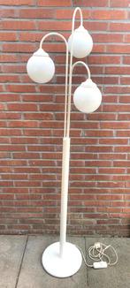 Vintage Retro 3 bollen vloerlamp staande lamp (Steinhauer?), Huis en Inrichting, Lampen | Vloerlampen, Ophalen, Glas, Vintage, Retro, Design, Hollywood Regency