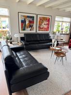 2 Rolf Benz 6500 design banken zwart 2 en 3 persoons, Huis en Inrichting, Banken | Bankstellen, Ophalen, Minder dan 75 cm, Design