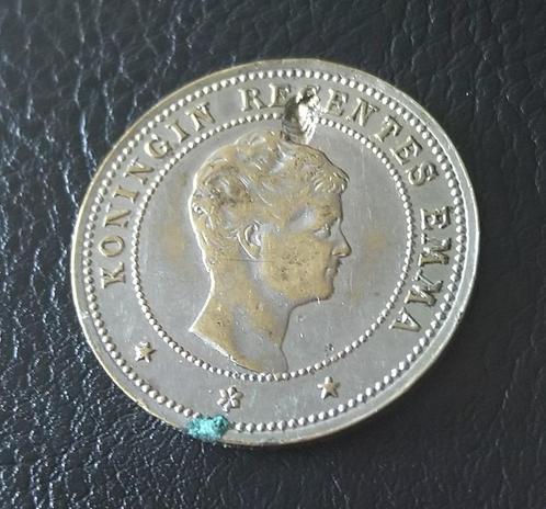 penning Koningin Regentes Emma en Koniging Wilhelmina (lot 6, Postzegels en Munten, Penningen en Medailles, Overige materialen