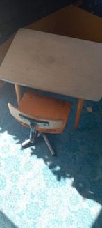 Vintage schooltafeltje + stoeltje, Kinderen en Baby's, Kinderkamer | Tafels en Stoelen, Gebruikt, Ophalen