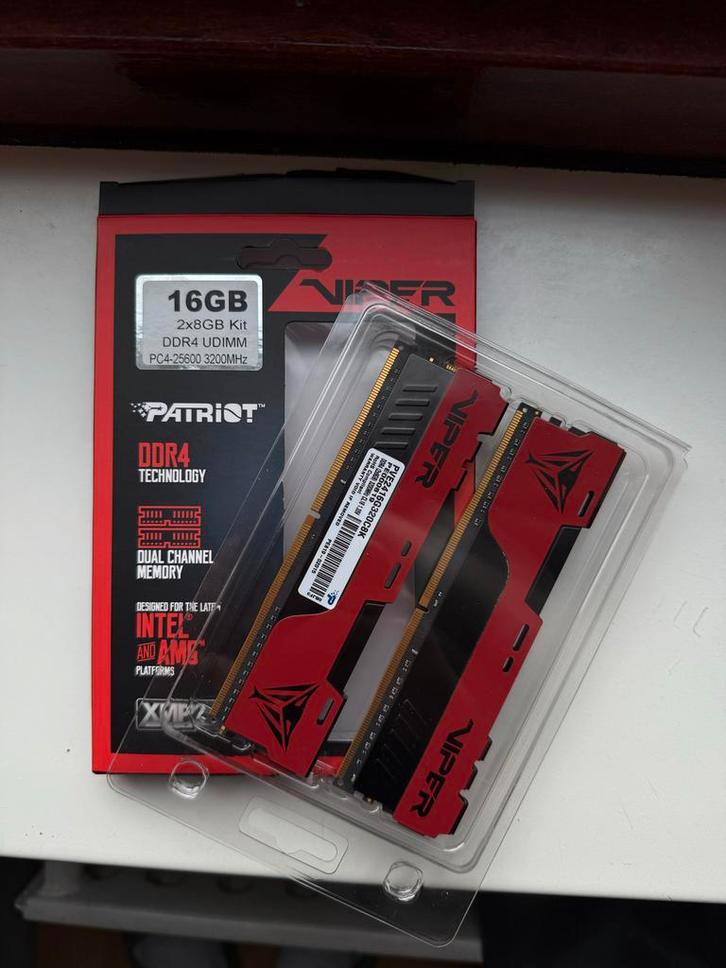 Patriot Viper 16GB (2x8GB) DDR4 3200MHz RAM, Computers en Software, RAM geheugen, Gebruikt, Desktop, 16 GB, DDR4, Ophalen of Verzenden