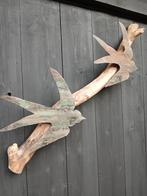 Drijfhout met blikken zwaluwen, Tuin en Terras, Ophalen of Verzenden, Zo goed als nieuw