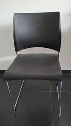 Kunstof stapelstoelen 4 stuks., Huis en Inrichting, Stoelen, Ophalen, Zwart, Zo goed als nieuw, Vier