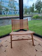 Fauteuil webbing CASA, Huis en Inrichting, Ophalen, Bruin, Riet of Rotan, Zo goed als nieuw