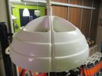 seventies hanglamp wit keramiek 40 cm retro jaren 70 design, Overige materialen, Gebruikt, ?, Minder dan 50 cm