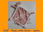 Z187 Walvis - Tiamo Little Dutch oudroze doekje met walvisje, Kinderen en Baby's, Speelgoed | Knuffels en Pluche, Ophalen, Zo goed als nieuw