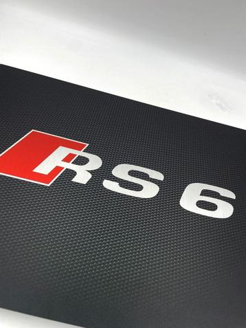 Reclamebord Audi RS4 RS5 RS6 logo embleem, 40x57cm aluminium beschikbaar voor biedingen
