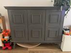Grijze kast met legplanken, Ophalen, Overige materialen, Gebruikt, 100 tot 150 cm
