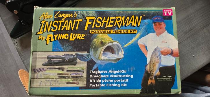 Instant Fisherman Hengel met Flying Lures - Complete Set, Watersport en Boten, Hengelsport | Karpervissen, Zo goed als nieuw, Complete set