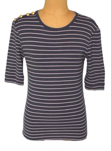 Supertrash top, gestreept topje, blauw/roze, Mt. M beschikbaar voor biedingen