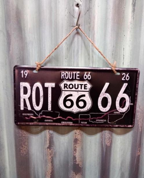 Metalen Amerikaanse nummerbord - vintage nummer plaat., Huis en Inrichting, Woonaccessoires | Tekstborden en Spreuken, Nieuw, Ophalen of Verzenden