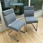 2x eettafel stoel kleur vergrijst blauw i.z.g.s., Ophalen, Twee, Blauw, Zo goed als nieuw
