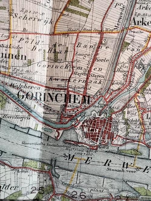 Nederlandse stafkaart mobilisatie Gorinchem WO2, Verzamelen, Militaria | Tweede Wereldoorlog, Landmacht, Overige typen, Nederland