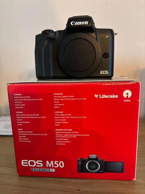 Canon m50  met adapter en 2 lenzen, Audio, Tv en Foto, Fotocamera's Digitaal, Zo goed als nieuw, Compact, Canon, Geen optische zoom