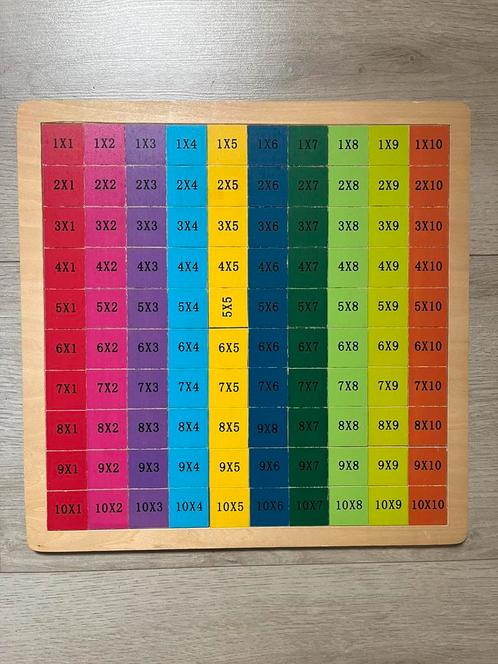 Montessori houten tafels puzzel, Kinderen en Baby's, Speelgoed | Educatief en Creatief, Zo goed als nieuw, Ophalen