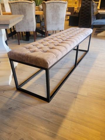 *OPRUIMING* Eetkamerbank Timmy 180 cm Taupe €329,- NU €295,- beschikbaar voor biedingen