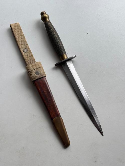 Commando dolk Fairbairn Sykes type Fatman origineel, Verzamelen, Militaria | Tweede Wereldoorlog, Landmacht, Mes of Dolk, Engeland