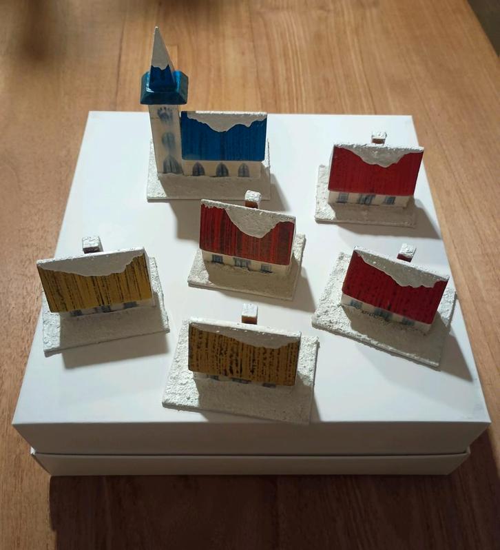 Vintage Erzgebirge Kerst Dorpje, Antiek en Kunst, Curiosa en Brocante, Ophalen of Verzenden