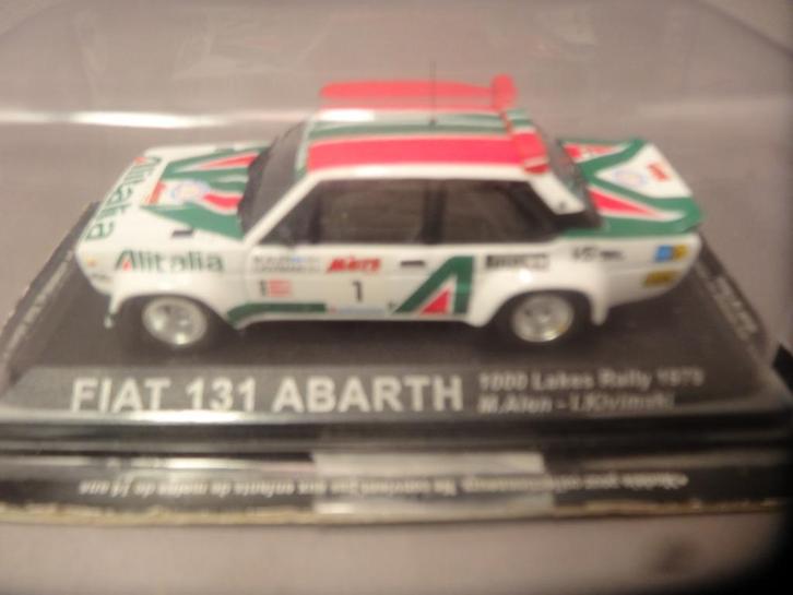 Fiat 131 Abarth 1000 lakes Rally 1979 M.Alen 1:43, Hobby en Vrije tijd, Modelauto's | 1:43, Nieuw, Auto, Overige merken, Ophalen of Verzenden