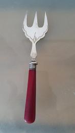 Vleesvork, bakelieten handvat (6,5cm), EPNS, 16cm, Ophalen of Verzenden