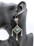 Prachtige vintage zilveren oorbellen met turkoois, Sieraden, Tassen en Uiterlijk, Oorbellen, Hangers, Info@zilverwebsite.nl, Zo goed als nieuw