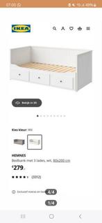 Hemnes ikea bed, Huis en Inrichting, Slaapkamer | Bedden, Ophalen, Wit, Tweepersoons, Zo goed als nieuw