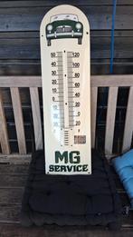 Vintage mg service emaille reclame bord thermometer, Ophalen of Verzenden, Zo goed als nieuw, Reclamebord