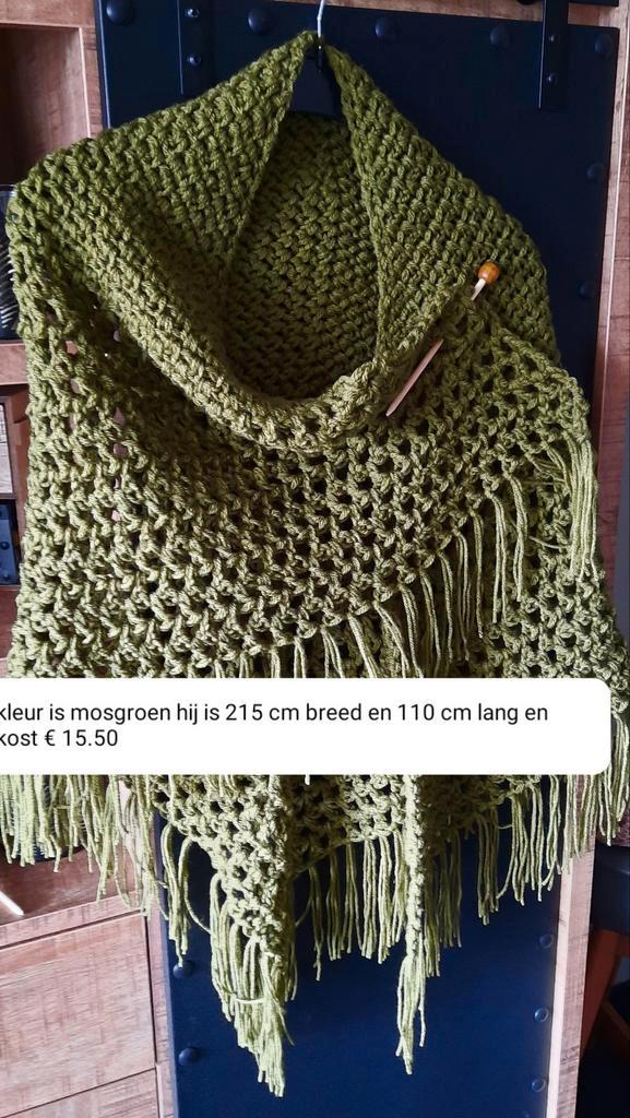 Omslagsjaal variërend in prijs en maat van € 11 tot 15.50, Hobby en Vrije tijd, Breien en Haken, Nieuw, Haken, Overige typen, Ophalen of Verzenden
