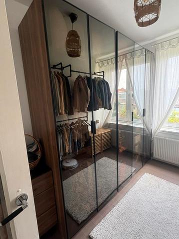 5 Doors Reflective Glass Retro Wardrobe Brand Vivense beschikbaar voor biedingen