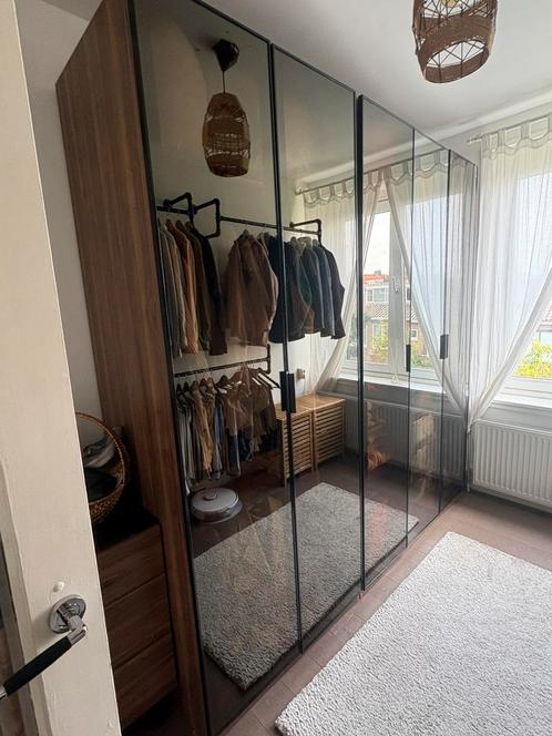5 Doors Reflective Glass Retro Wardrobe Brand Vivense, Huis en Inrichting, Kasten | Kledingkasten, Gebruikt, 200 cm of meer, 200 cm of meer