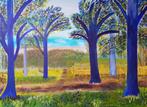 Schilderij BLUE FOREST 60x80 nu 100e, Ophalen, Nieuw, Schilderij