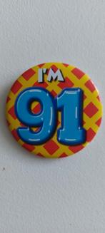 91 jaar button, Ophalen of Verzenden
