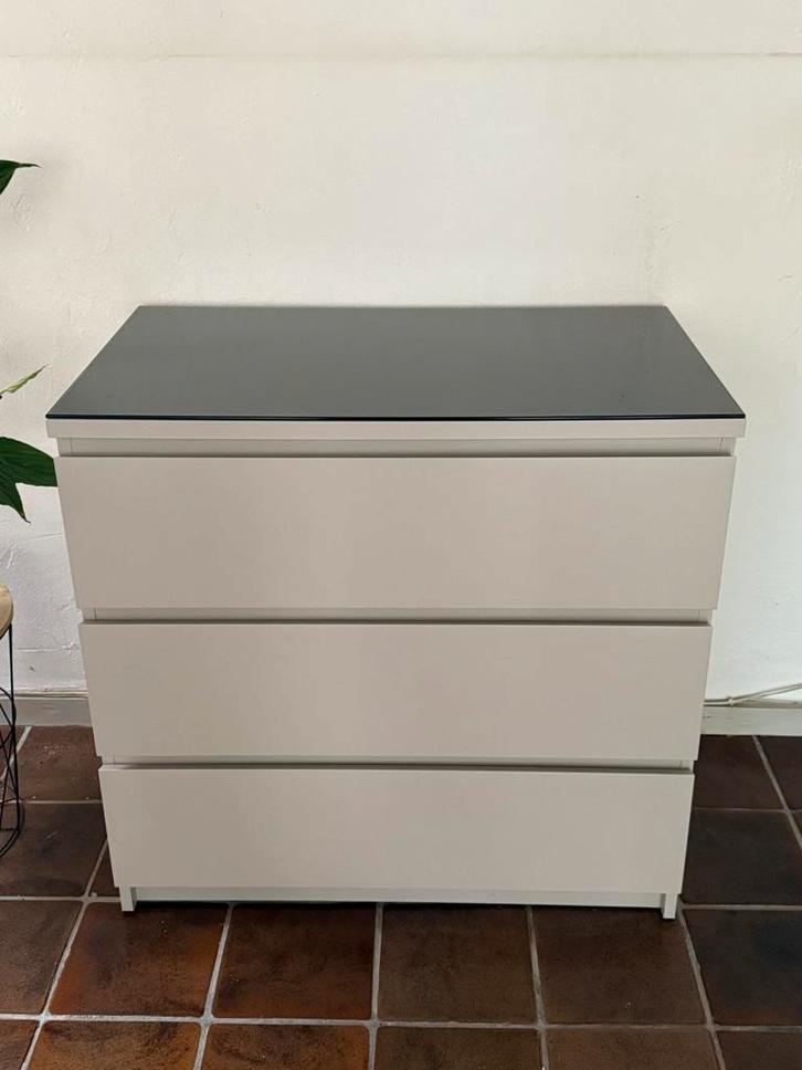 IKEA MALM kast – 3 lades, Huis en Inrichting, Kasten | Ladekasten, Gebruikt, Minder dan 100 cm, 50 tot 100 cm, Overige materialen
