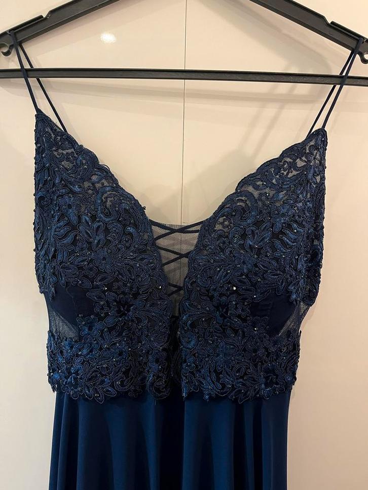 Donkerblauwe Gala Jurk - Nieuw, Maat S, Kleding | Dames, Jurken, Nieuw, Maat 36 (S), Blauw, Ophalen of Verzenden