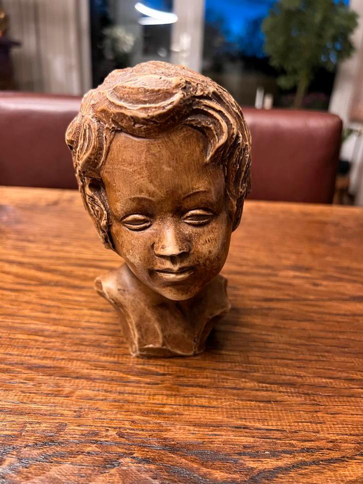 Art Nouveau Kinderbuste Anton Perree gesigneerd, Antiek en Kunst, Kunst | Beelden en Houtsnijwerken, Ophalen of Verzenden