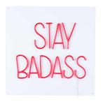 Bold Monkey Stay Badass wandlamp LED neon - Rood, Huis en Inrichting, Lampen | Wandlampen, Ophalen, Zo goed als nieuw, Kunststof